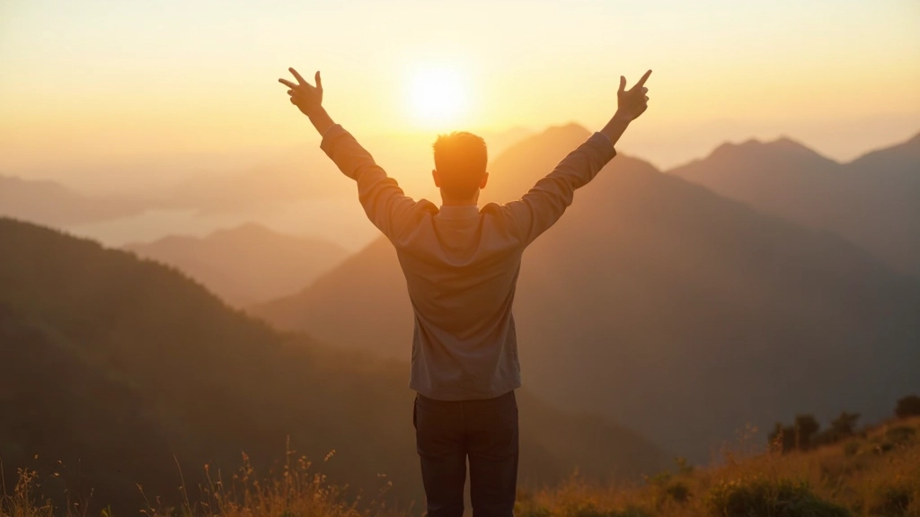 Persoon die veerkracht toont door uitdagingen te overwinnen